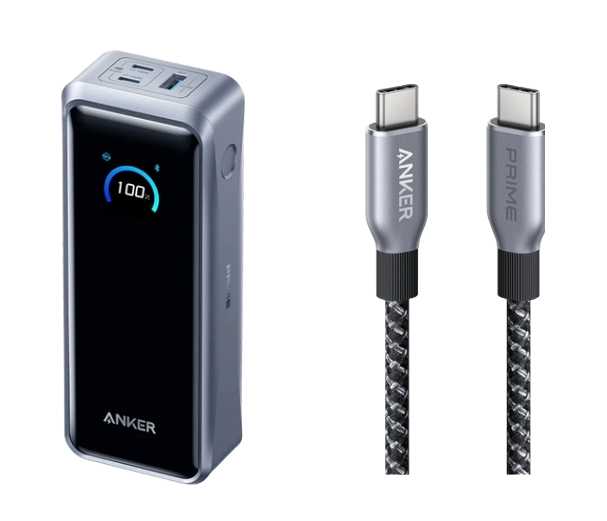 ANKERXI Prime Power Bank (26K, 300W) + ANKERXI Prime USB-C to USB-C-cable (240W, recycled-braided)
