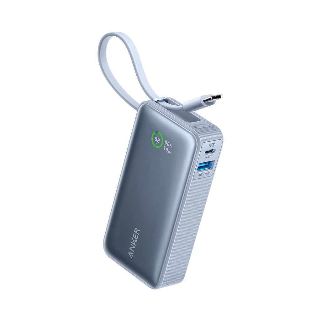 ANKERXI Nano Power Bank (30W, Built-in USB-C-cable) Shell White