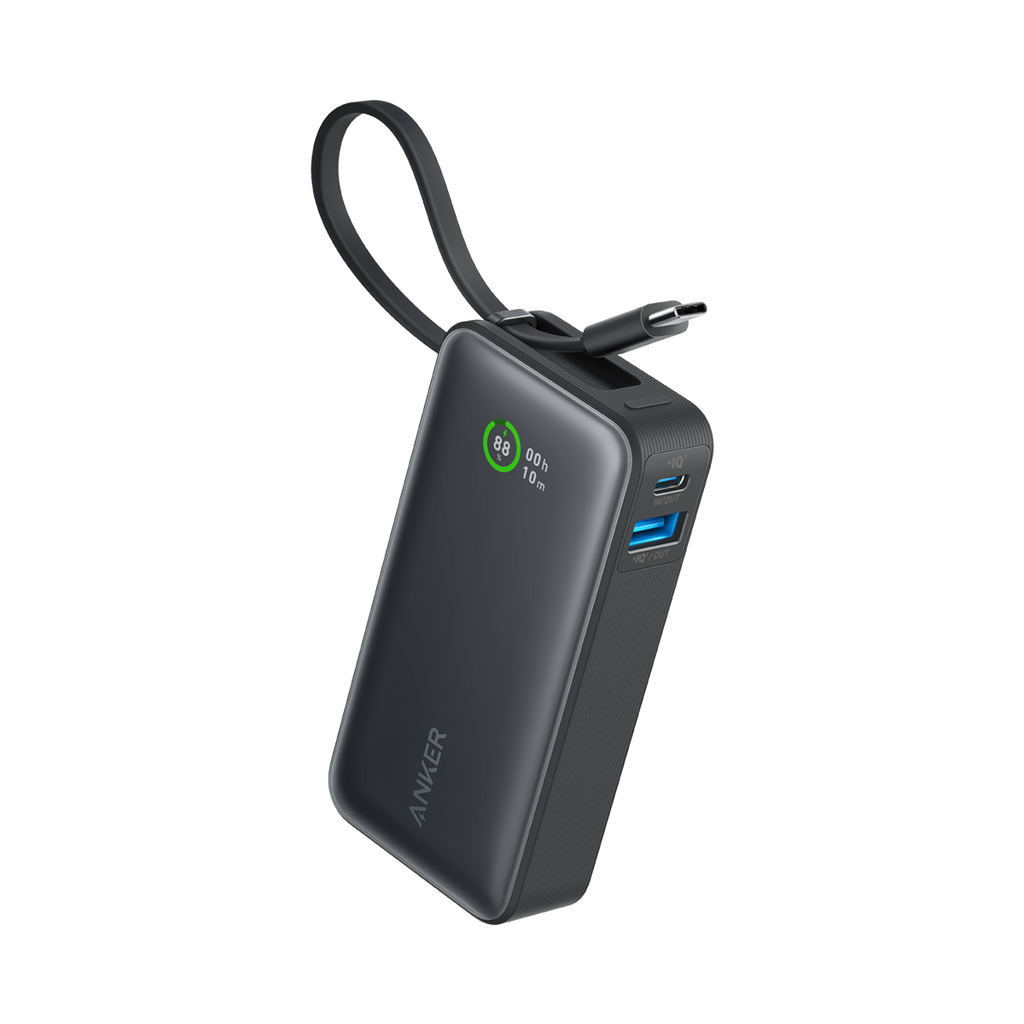 ANKERXI Nano Power Bank (30W, Built-in USB-C-cable) Shell White