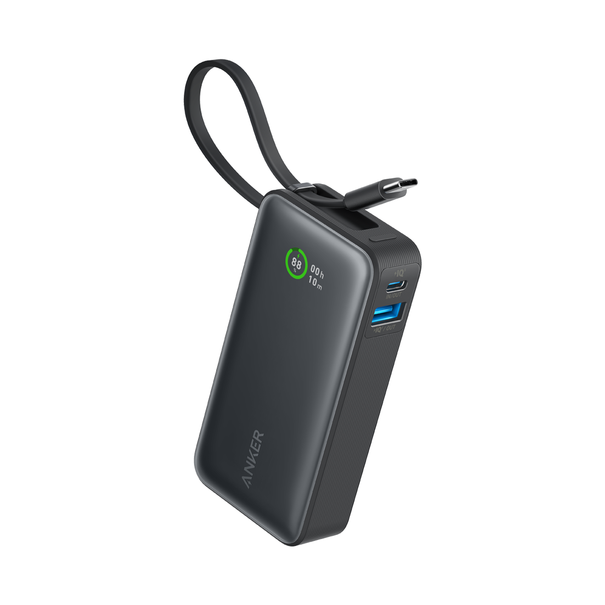 ANKERXI Nano Power Bank (30W, Built-in USB-C-cable) Shell White