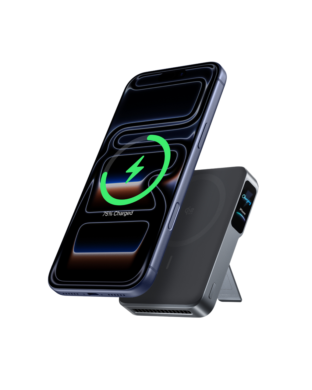 ANKERXI MagGo Power Bank 2 Pro (Qi2.2, 25W, 10.000mAh)+ANKERXI Prime USB-C on USB-C cable (240W, Upcycled-Braided Design) Burgundy