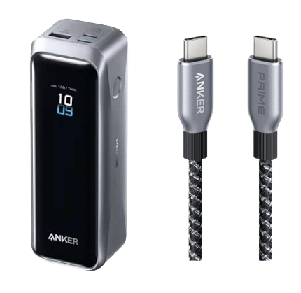 ANKERXI Prime Power Bank (20K, 220W)+ANKERXI Prime USB-C on USB-C cable (240W, Upcycled-Braided Design) black - Default Title
