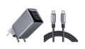 ANKERXI Prime Charger (100W, 3 Ports, GaN) + ANKERXI Prime USB-C on USB-C cable (1.8m, 240W, Upcycled-Braided Design) black - Default Title