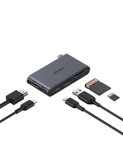 ANKERXI Nano USB-C Hub (6-in-1, 5Gbps) black