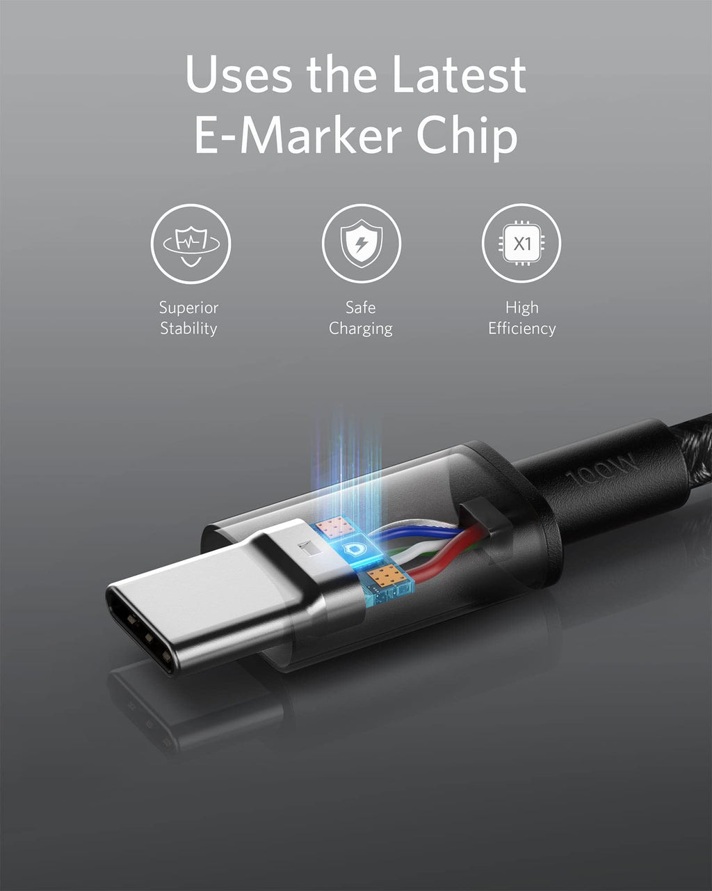 ANKERXI 333 USB-C to USB-C Cable (3.3ft Nylon, 2-Pack)