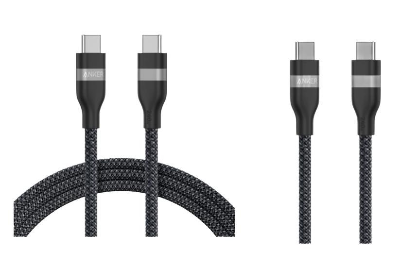 ANKERXI USB-C on USB-C cable (180cm, 240W, Upcycled-braided) + ANKERXI USB-C on USB-C cable (90cm, 240W, Upcycled-braided) - Default Title