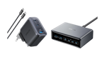 ANKERXI Prime Charger (200W, 6 Ports, GaN) + ANKERXI Nano Charger (70W, 3 Ports) black - Default Title