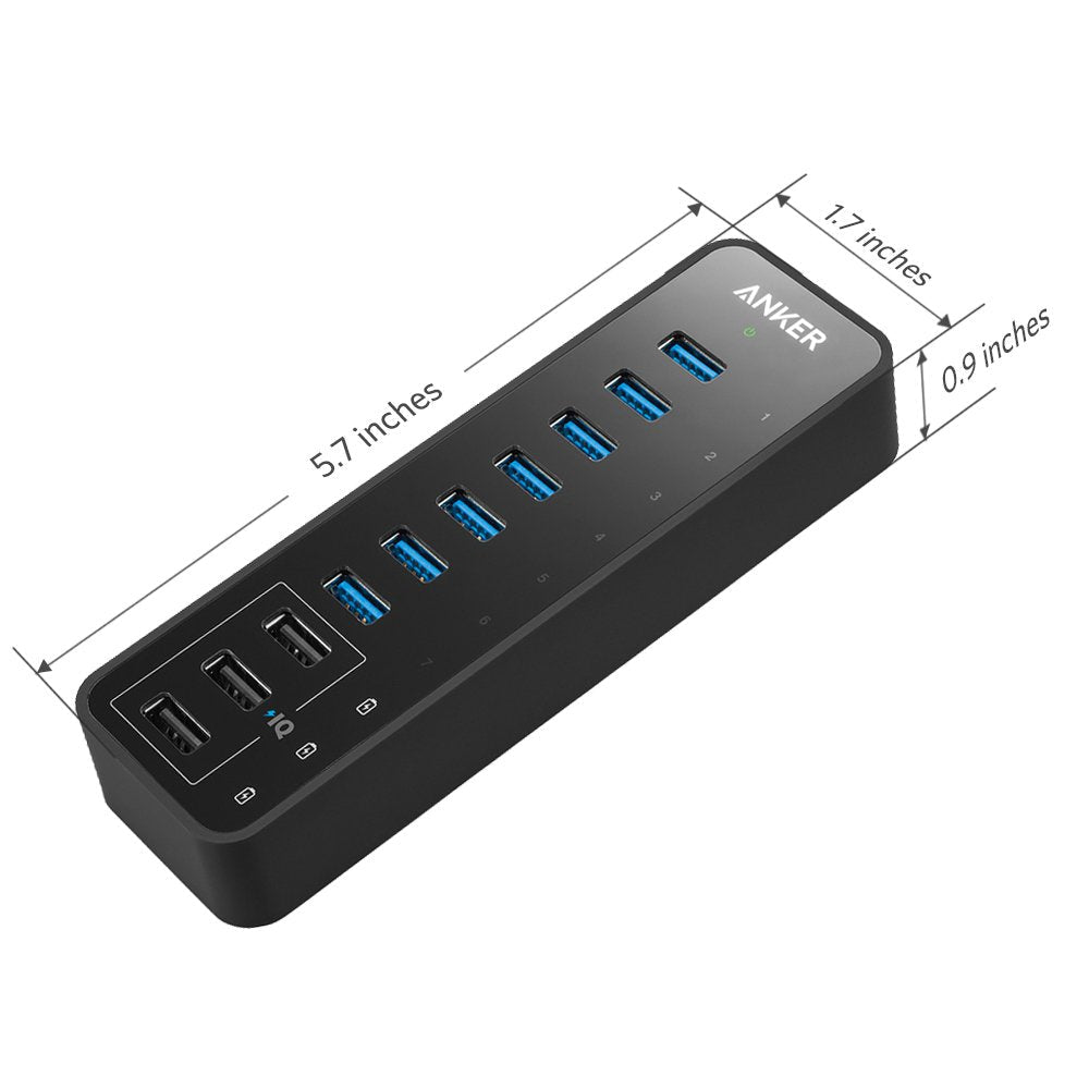 10-portars USB-Hub