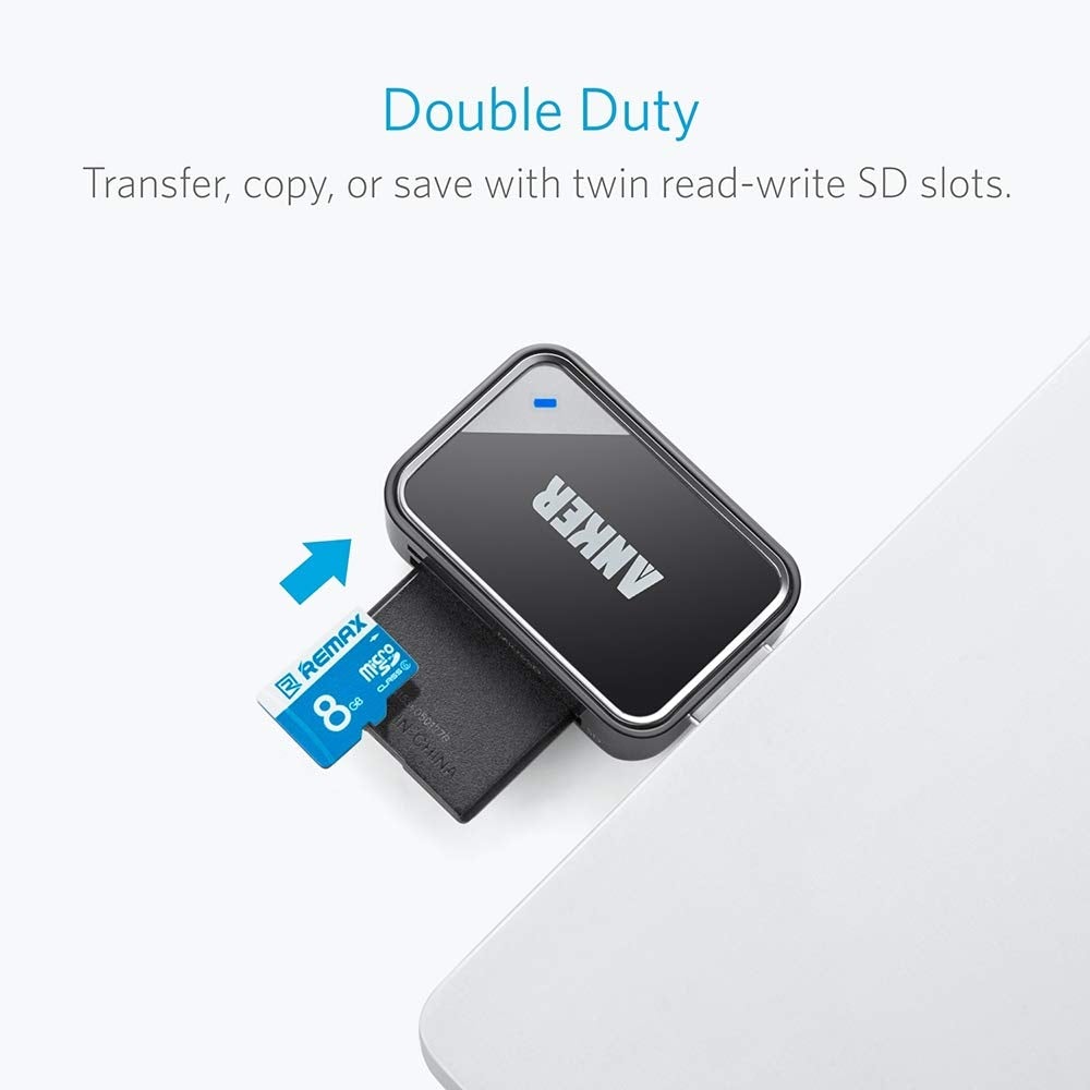 ANKERXI 2-in-1 USB 3.0 Portable Card Reader