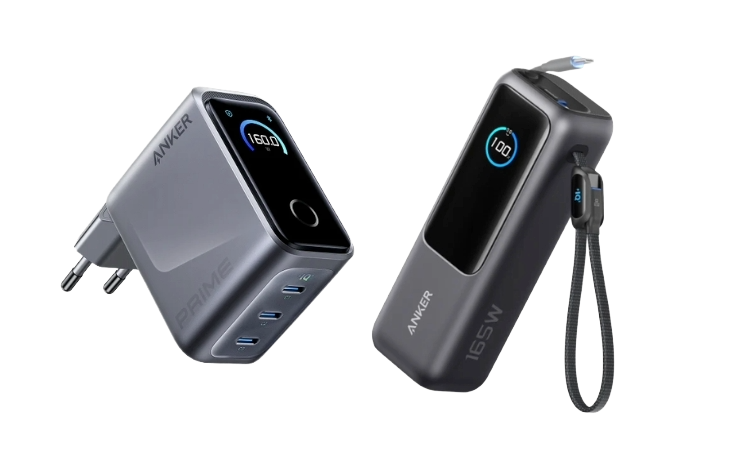 ANKERXI Prime Charger (160W, 3 Ports, GaNPrime)+ ANKERXI Power Bank (25K, 165W, Built-in + Retractable cable)