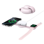 ANKERXI MagGo wireless Charging Station (3-in-1, Foldable Charging Pad) - Lotus Pink