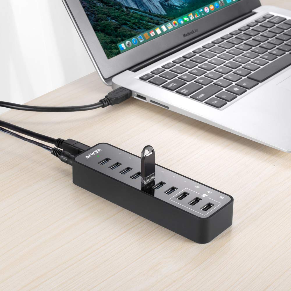 10-portars USB-Hub
