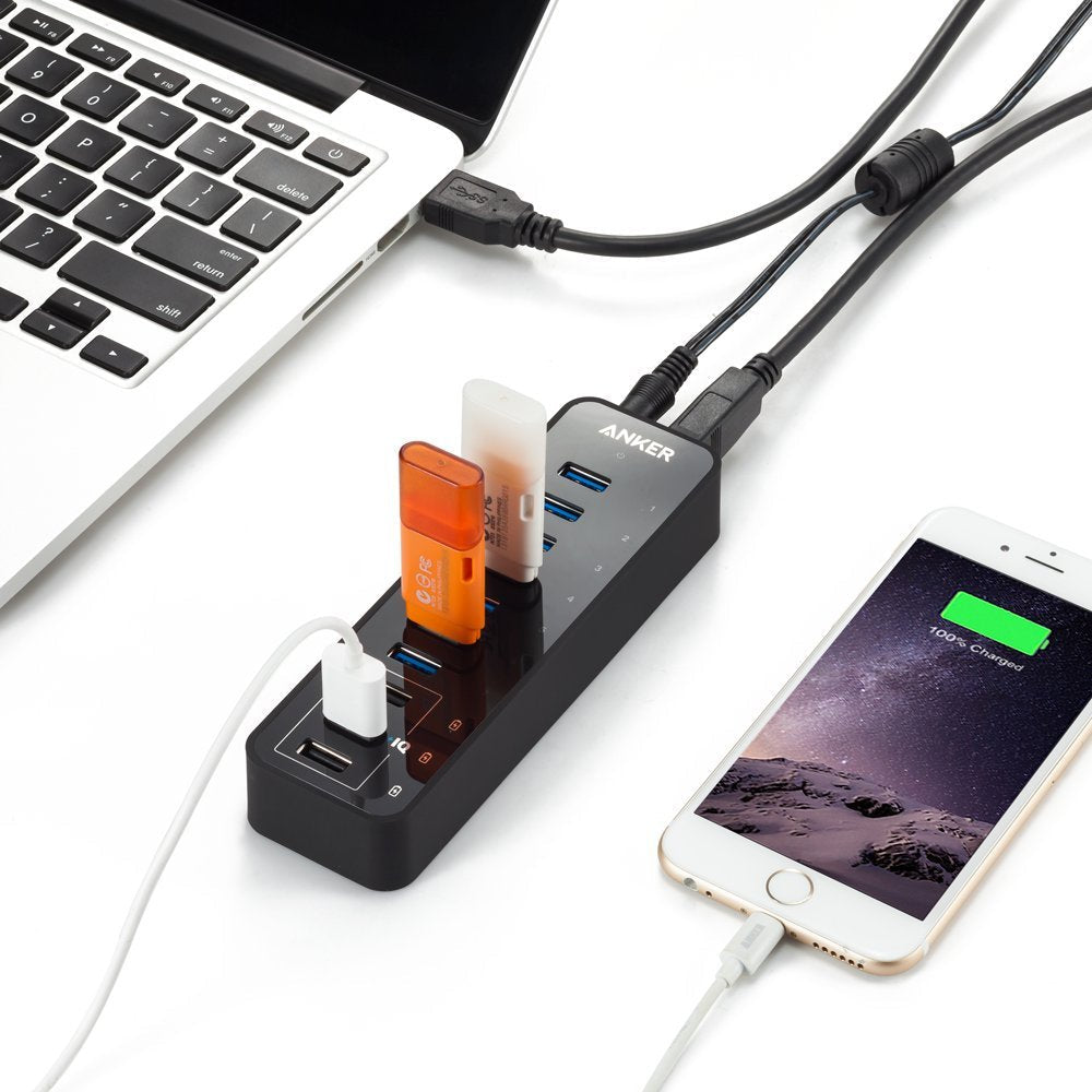 10-portars USB-Hub