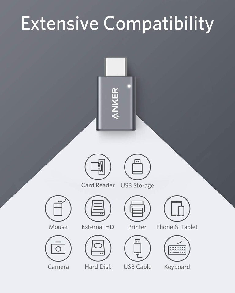 ANKERXI USB-C to USB 3.0-adapter black