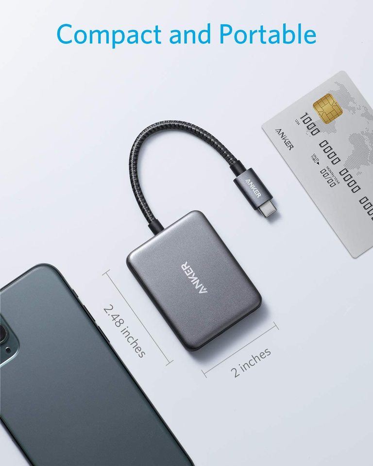 PowerExpand USB-C to dubbel HDMI-adapter Gra