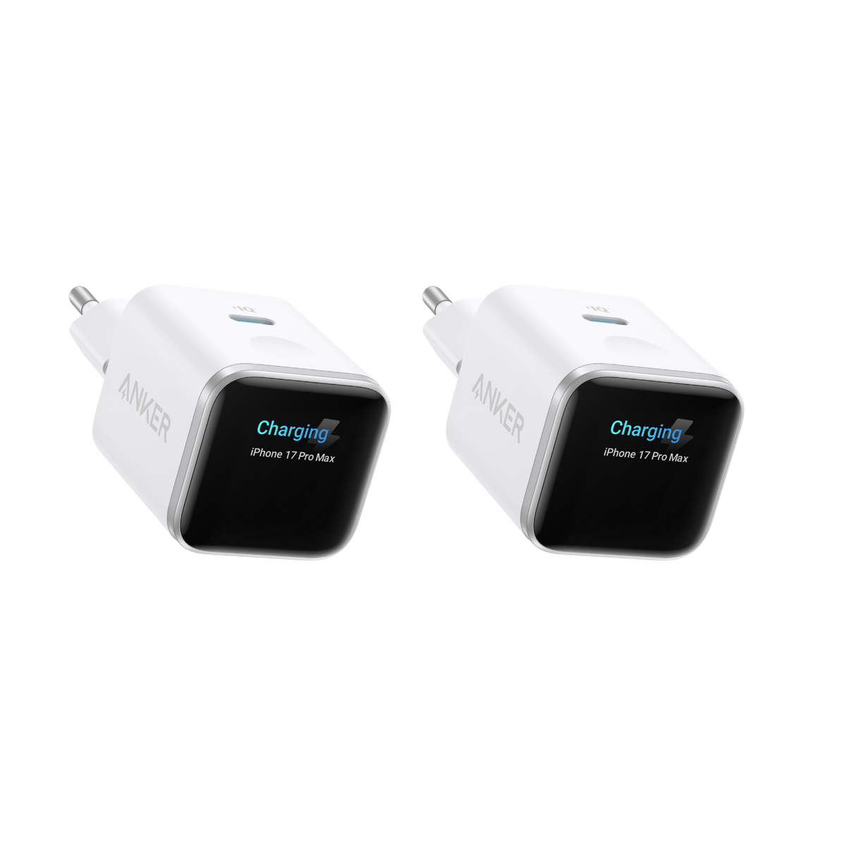 ANKERXI Nano 45W Smart Display-Charger (2-pack) Aurora White | 2-Pack