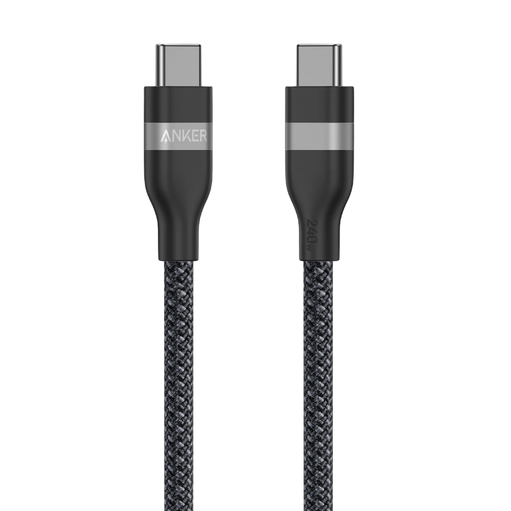 ANKERXI USB-C to USB-C Cable (3 ft / 6 ft, 240W, Upcycled-Braided) 6 ft /
