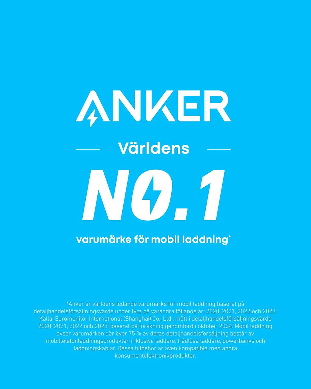 ANKERXI Zolo Power Bank 10000mAh 35W – SnabbCharger with two USB-C-cables