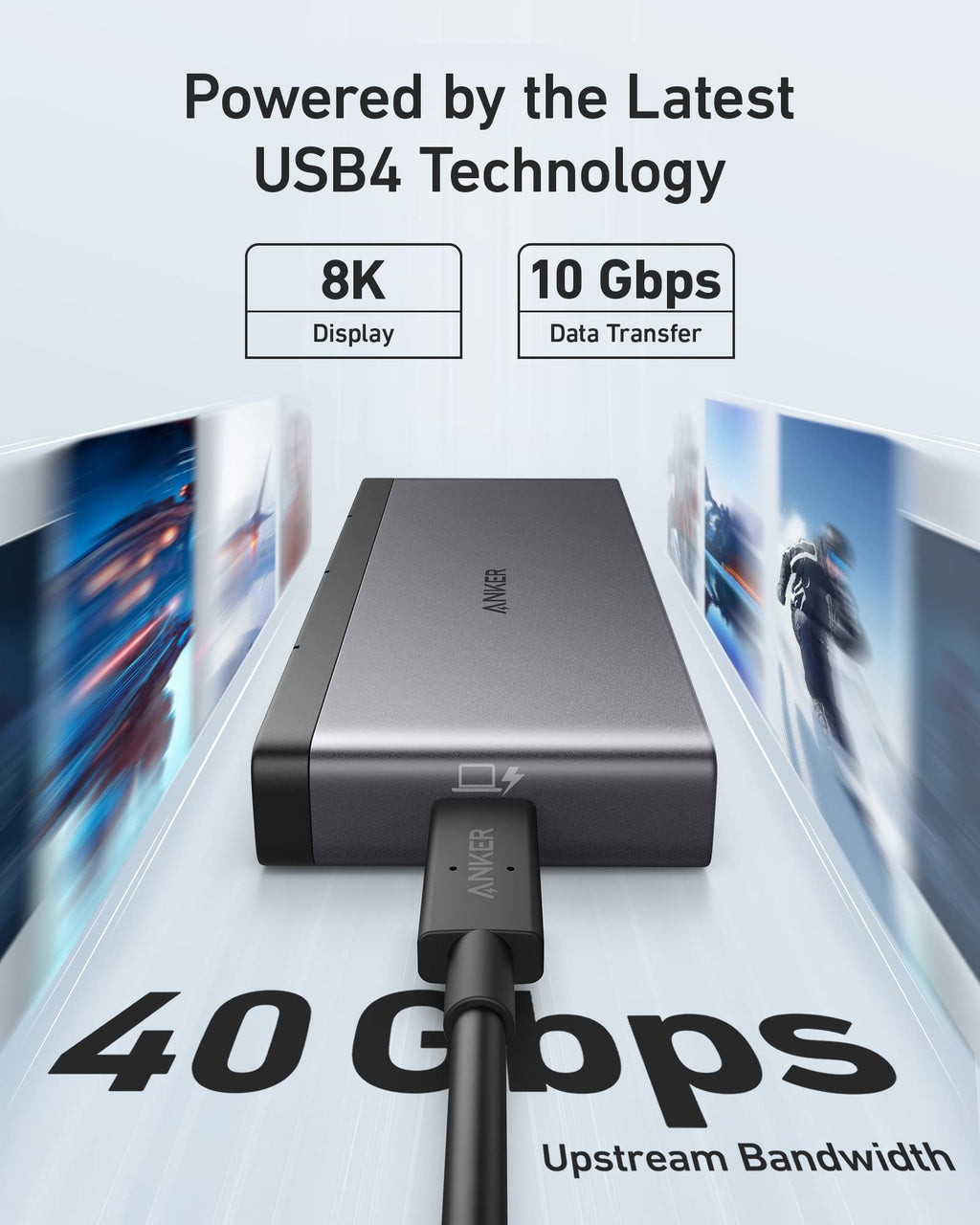 Refurbished ANKERXI 556 USB-C Hub (8-in-1, USB4) Black