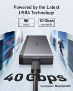 Refurbished ANKERXI 556 USB-C Hub (8-in-1, USB4) Black
