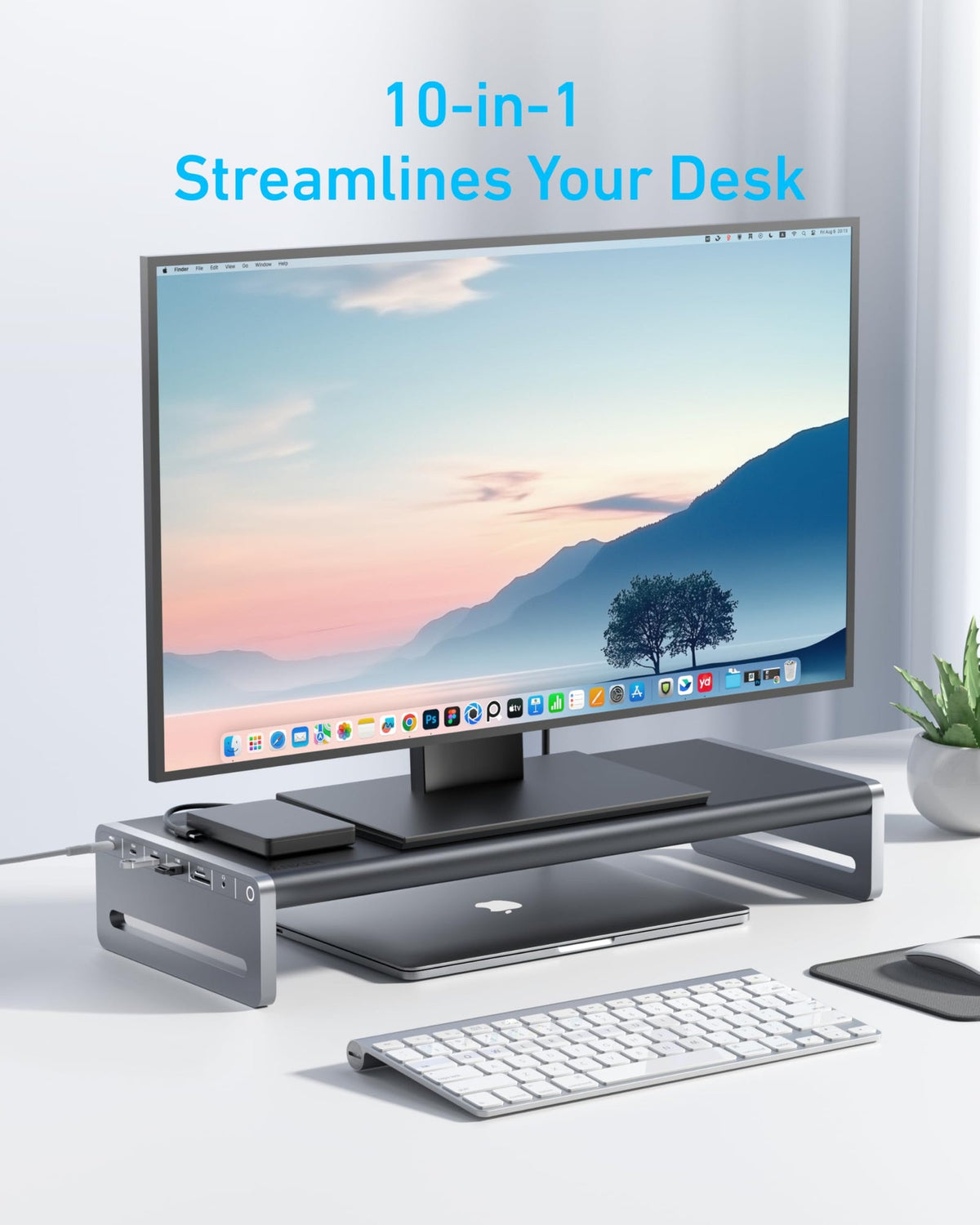 ANKERXI USB-C Hub (10-i-1, display stand)