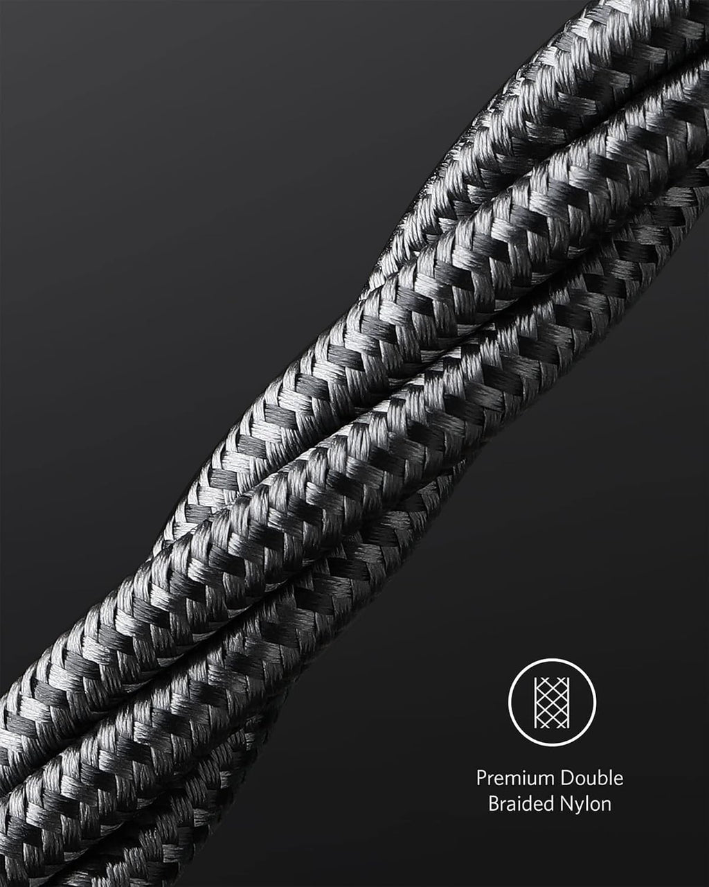 ANKERXI USB-C to USB-C-cable (1,8 m, braided, 100 W) 2-pack black