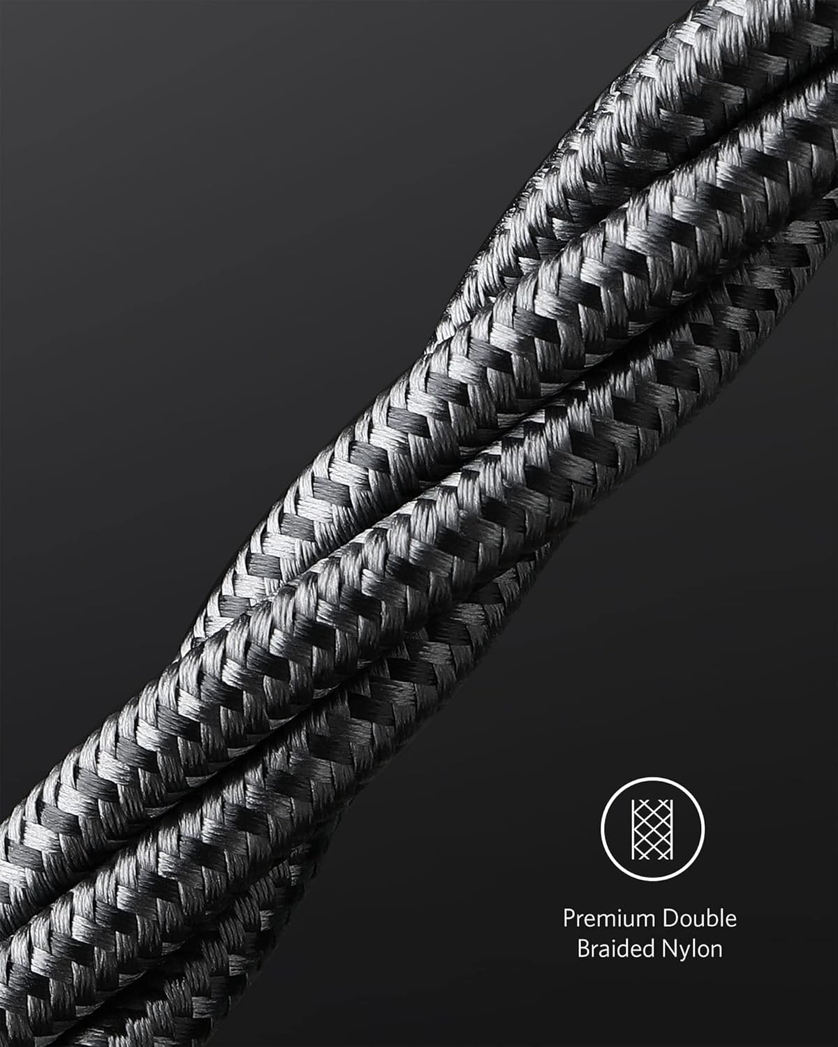 ANKERXI USB-C to USB-C-cable (1,8 m, braided, 100 W) 2-pack black