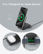 ANKERXI MagGo Wireless Charging Station (Foldable 3-in-1) Shell White