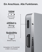 ANKERXI 547 USB-C Hub (7-in-2, for MacBook, in Gray)