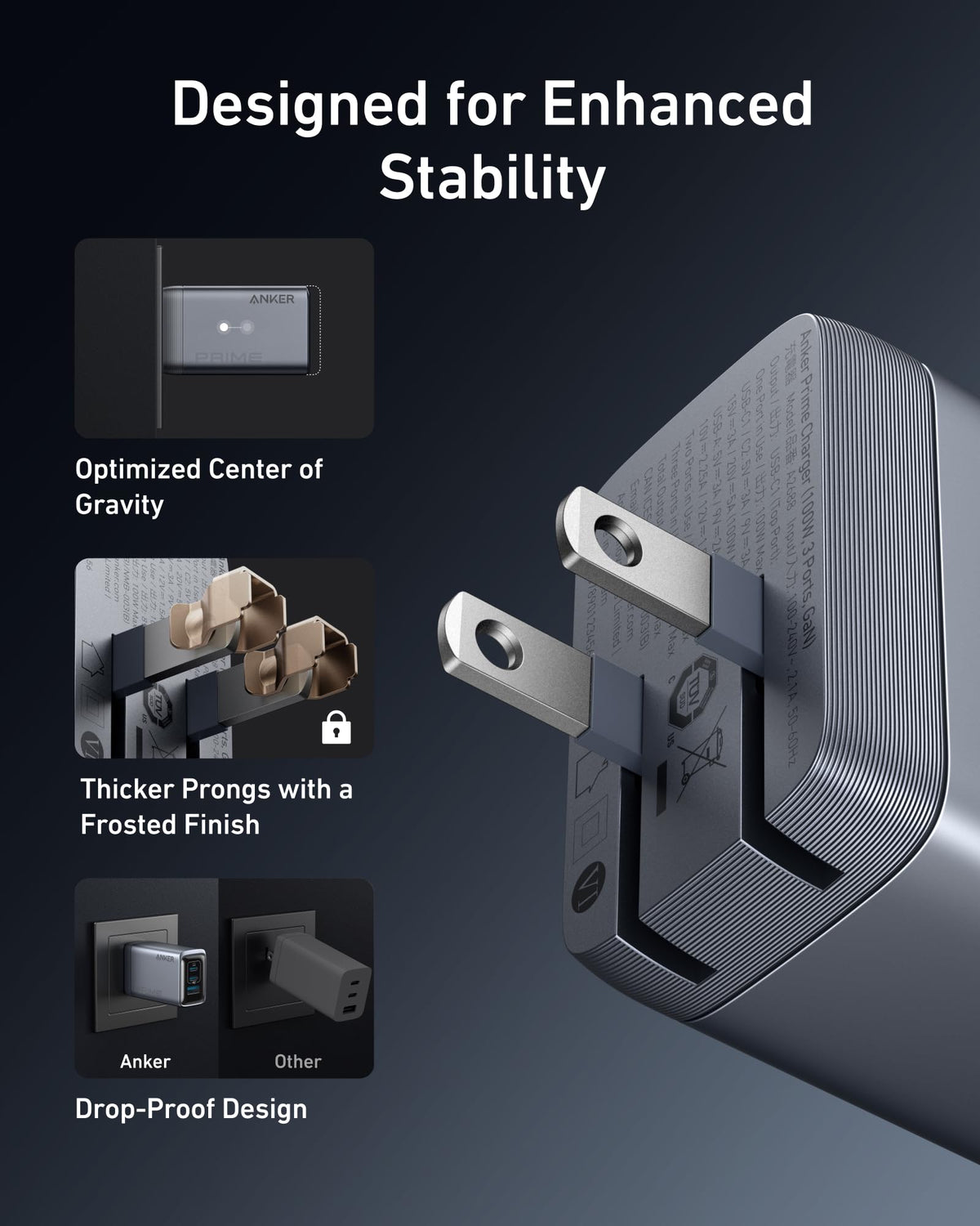 ANKERXI Prime Charger (100W, 3 Ports, GaN)