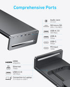 ANKERXI USB-C Hub (10-i-1, display stand)
