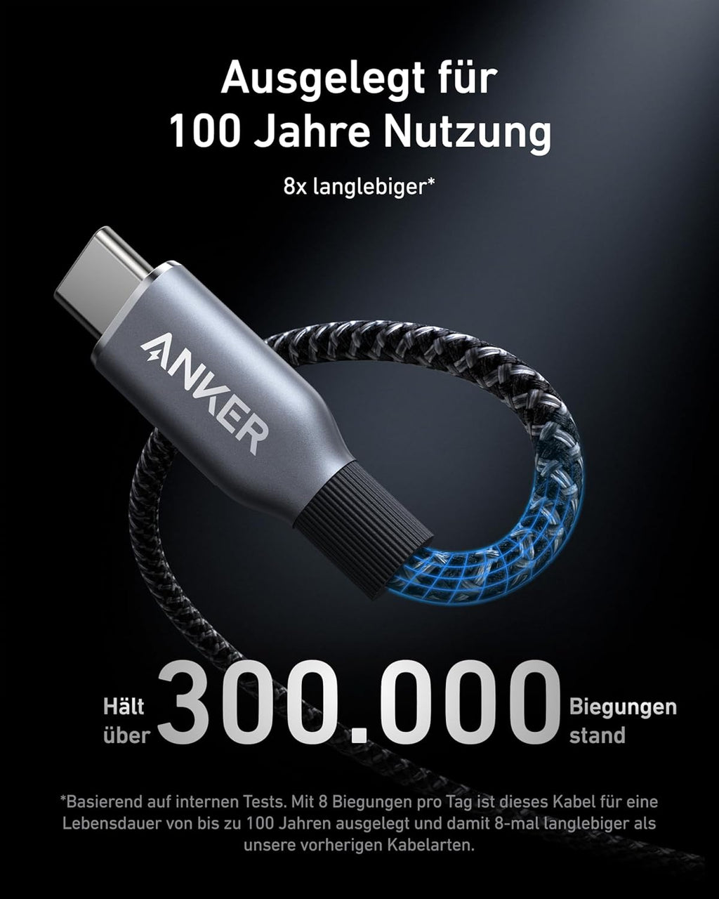 ANKERXI Prime USB-C to USB-C Cable (240W, Upcycled-Braided)