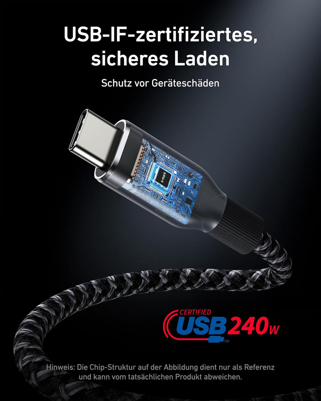 ANKERXI Prime USB-C to USB-C Cable (240W, Upcycled-Braided)