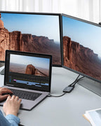 PowerExpand USB-C to dubbel HDMI-adapter Gra