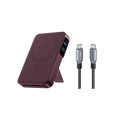 ANKERXI MagGo Power Bank 2 Pro (Qi2.2, 25W, 10.000mAh)+ANKERXI Prime USB-C on USB-C cable (240W, Upcycled-Braided Design) Burgundy - Default Title