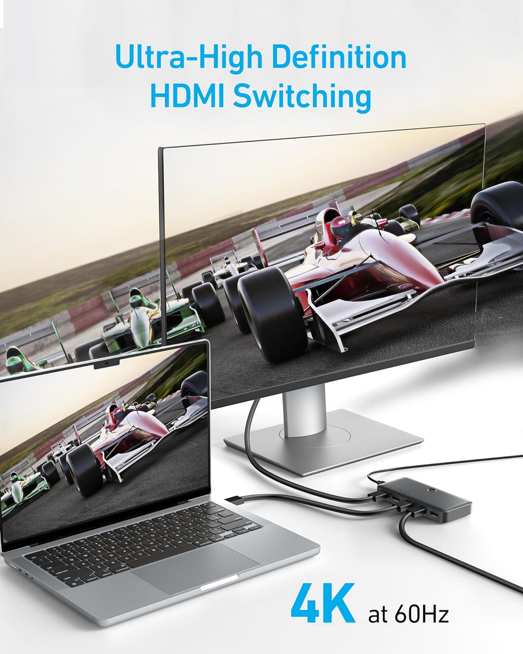 ANKERXI HDMI-Switch (4 IN 1 OUT, 4K HDMI)