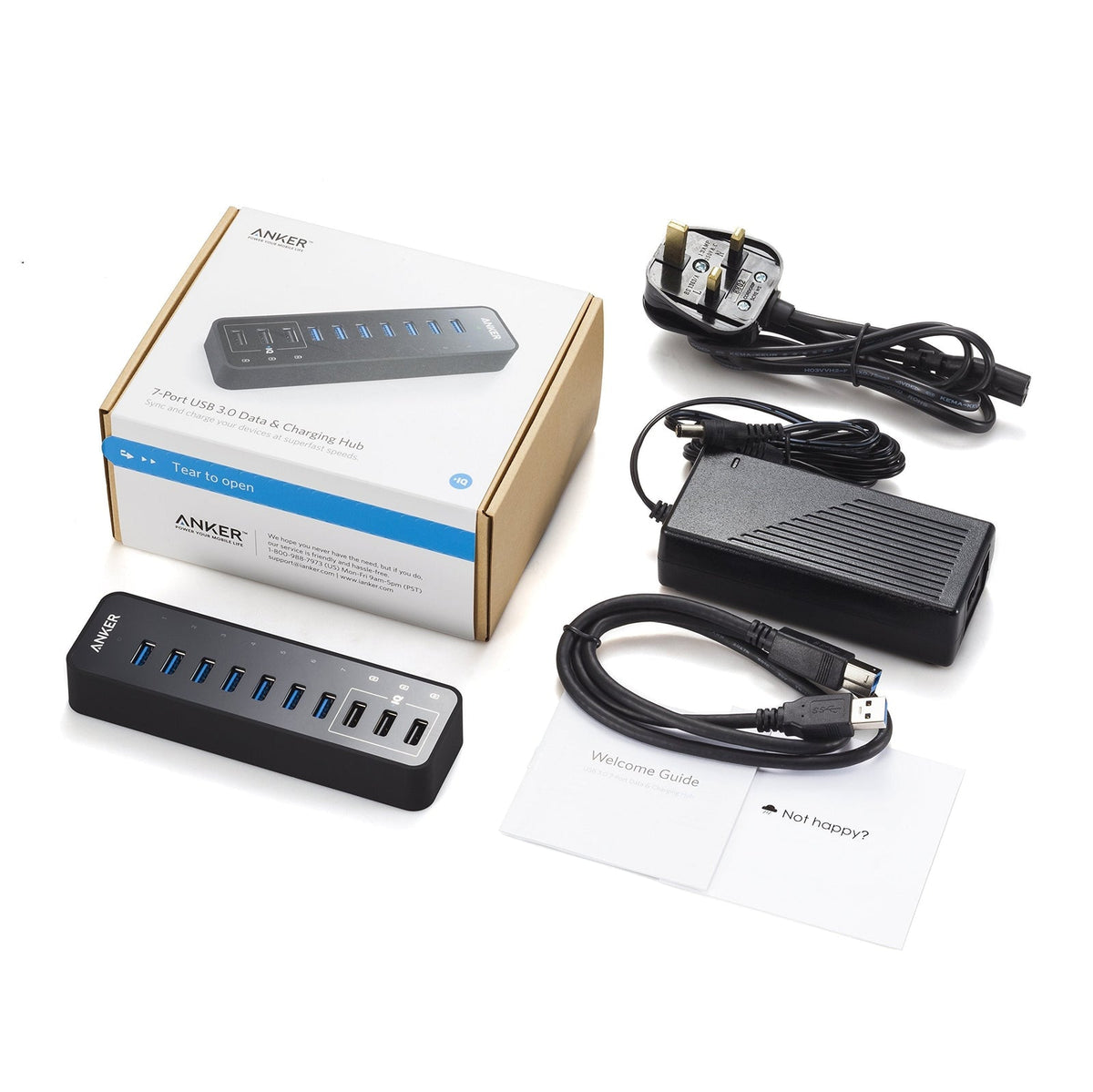 10-portars USB-Hub