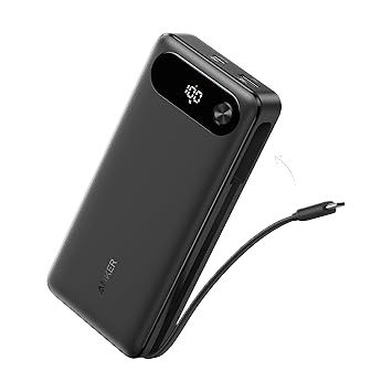 ANKERXI Power Bank (20K, 87W, Built-In USB-C Cable)