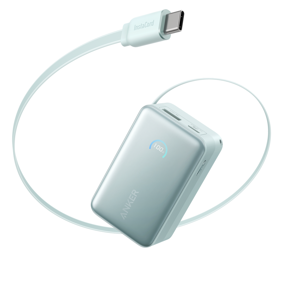 ANKERXI Nano Power Bank (10K, 45W, Built-in Retractable USB-C cable)