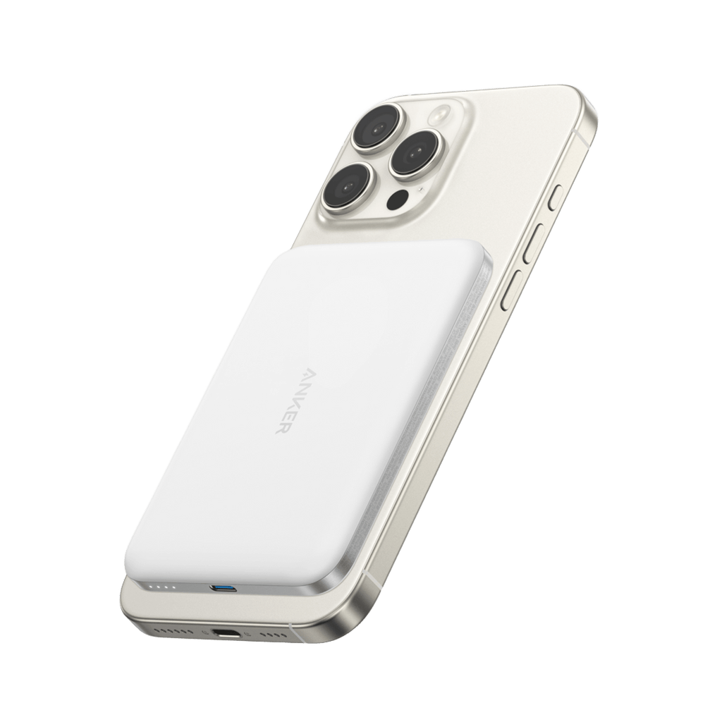 ANKERXI Nano Power Bank (5K, MagGo, Slim) - White
