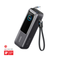 ANKERXI Laptop Power Bank (25K, 165W, built-in and utdragbara cables) Space Black - Silver
