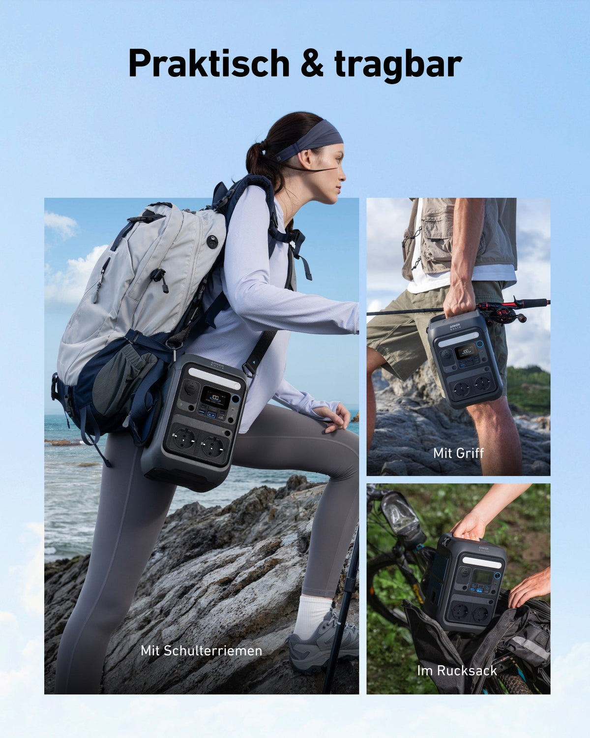 ANKERXI SOLIX C300X Portable Power Station, 288Wh LiFePO4 battery