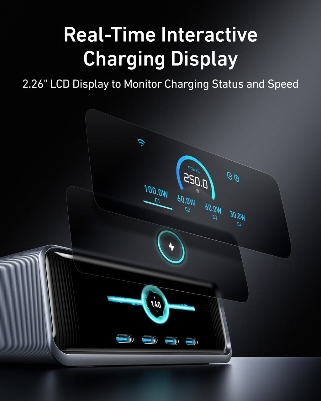 ANKERXI Prime Charger (250W, 6 Ports, GaNPrime)