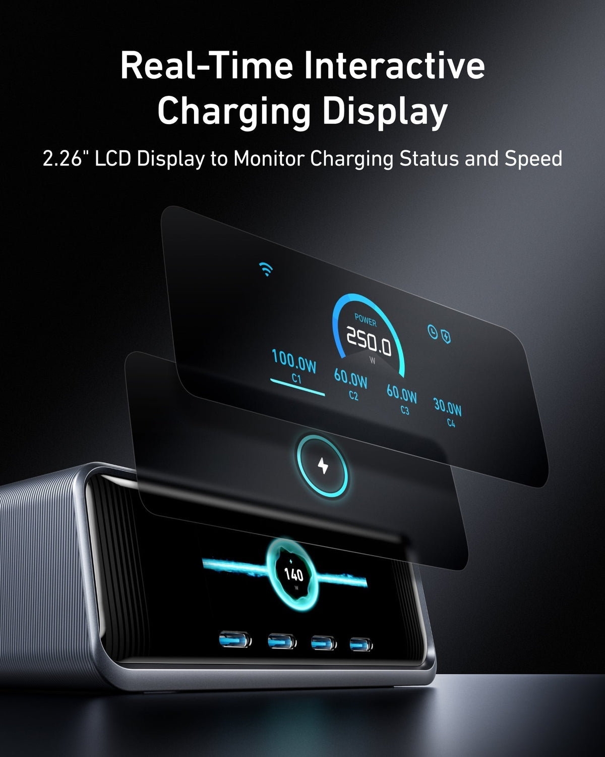 ANKERXI Prime Charger (250W, 6 Ports, GaNPrime)