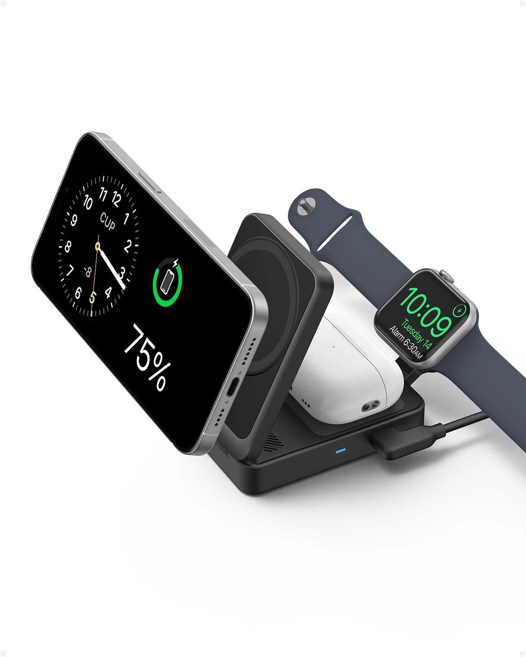 (Refurbished) ANKERXI MagGo wireless Charging Station (vikbar 3-i-1)