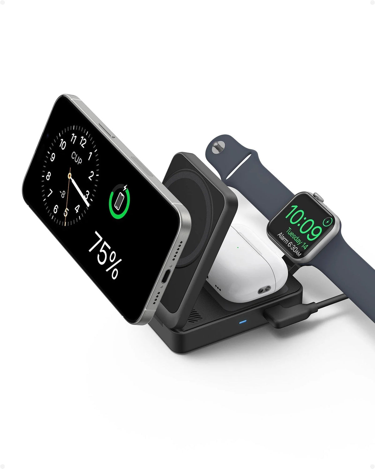 (Refurbished) ANKERXI MagGo wireless Charging Station (vikbar 3-i-1)