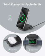 ANKERXI MagGo wireless Charging Station (Foldable 3-in-1) black