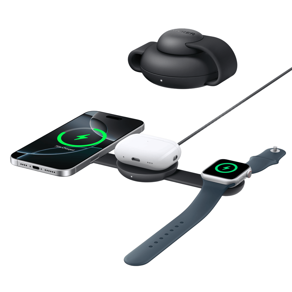 ANKERXI MagGo wireless Charging Station (3-in-1, Foldable Charging Pad)