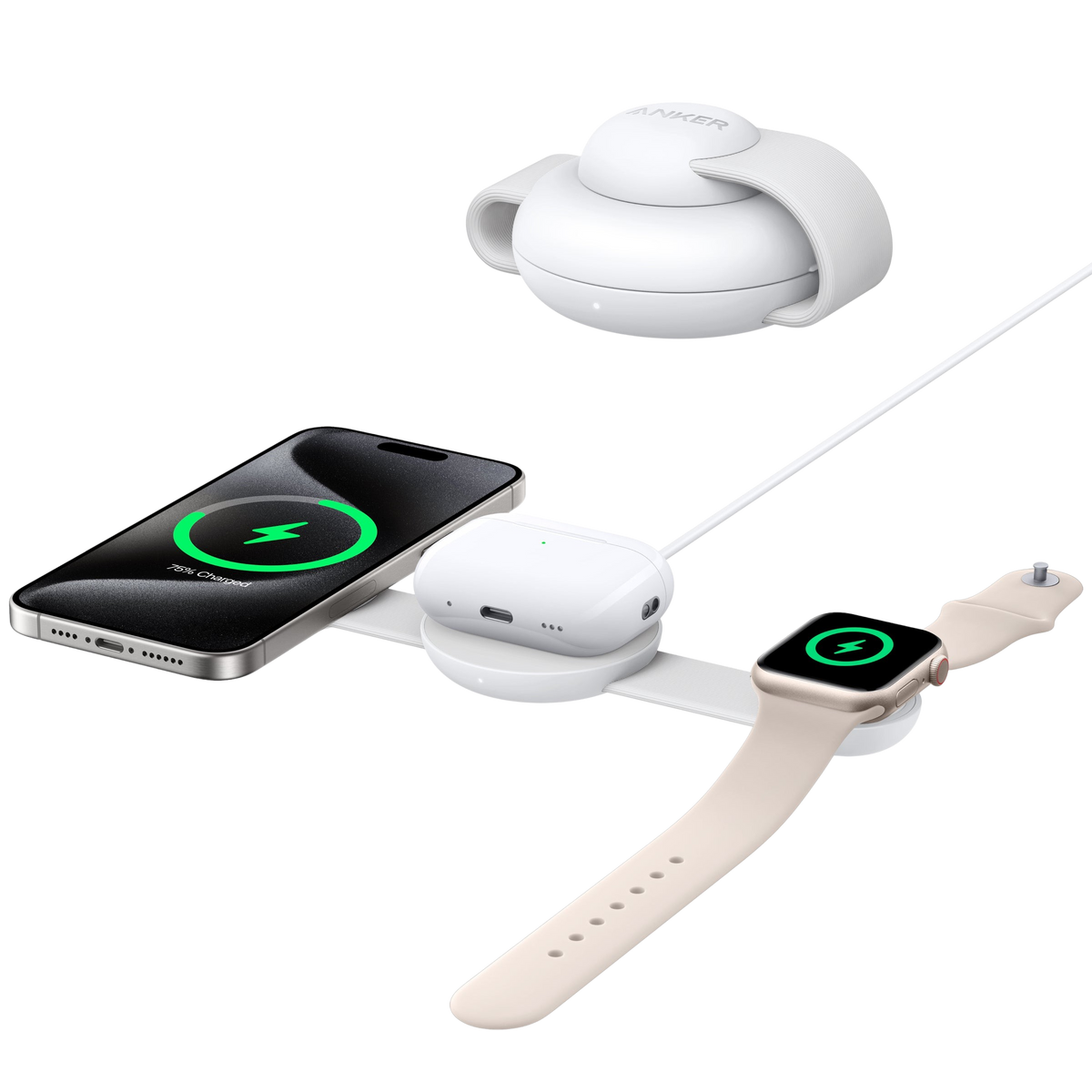ANKERXI MagGo wireless Charging Station (3-in-1, Foldable Charging Pad)