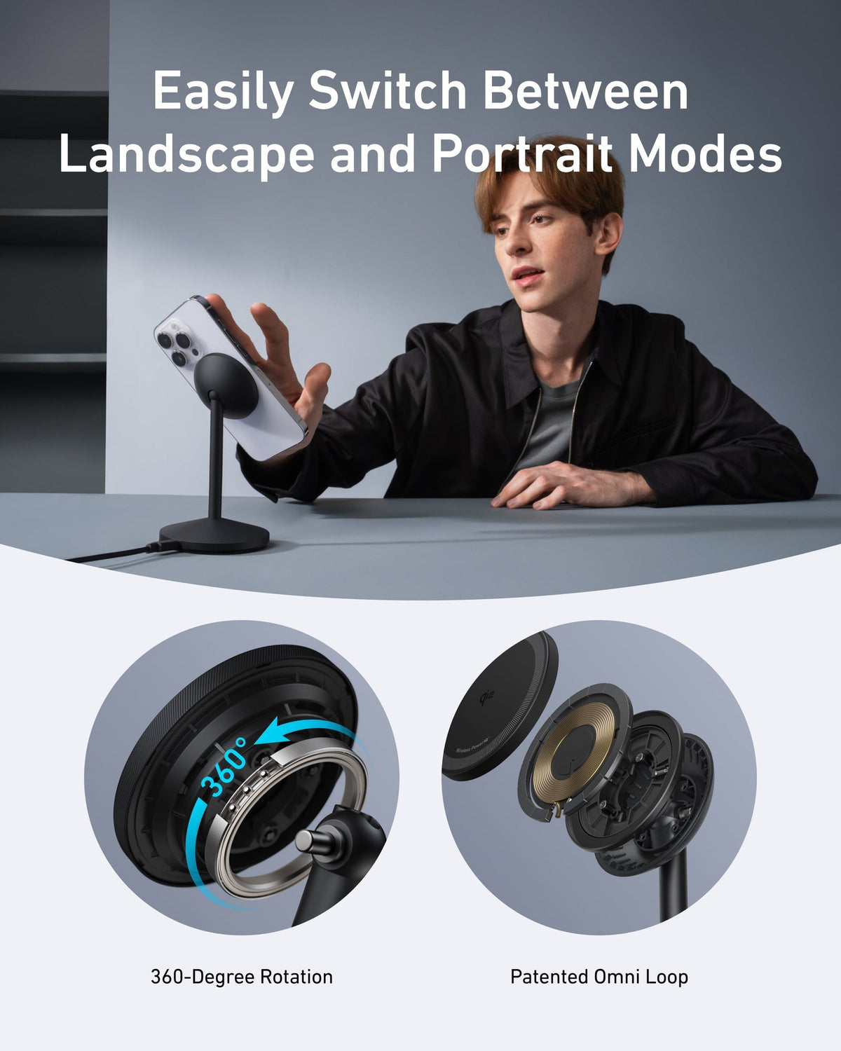 Workspace Power set | ANKERXI Prime 250W Charger and Wireless Stand